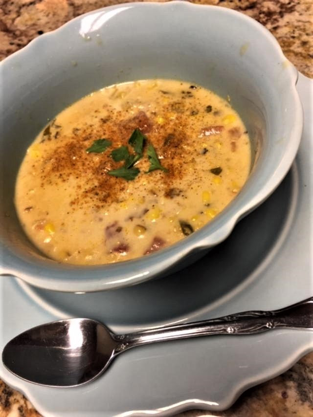 Corn and Shrimp Bisque – Pop's Golden Gems